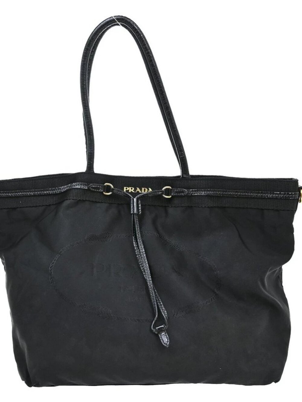 Prada Black Nylon Tote Handbag